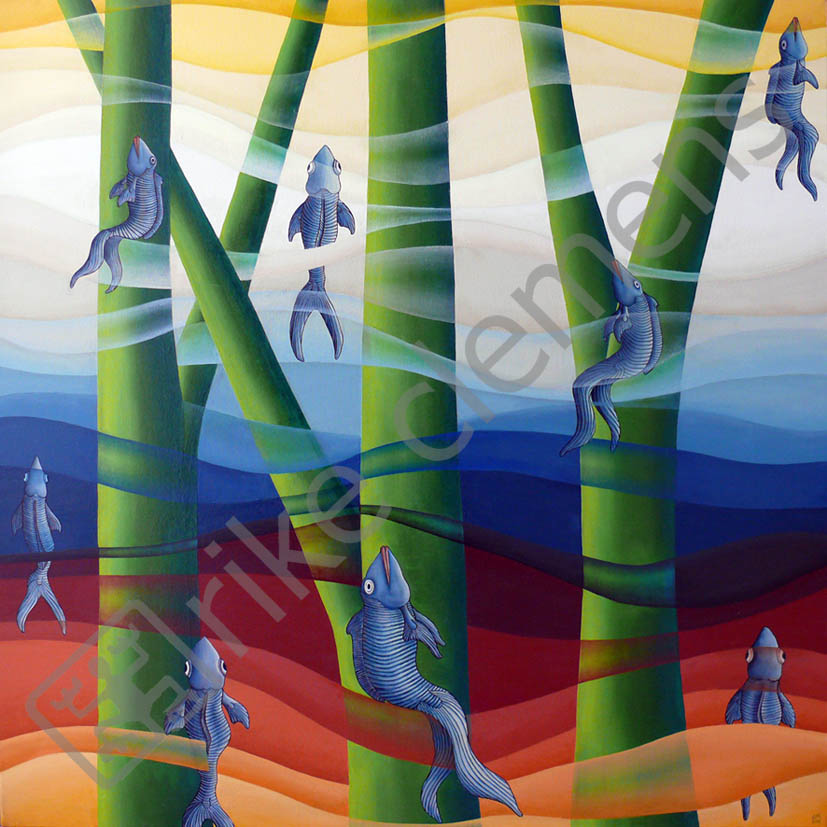 vertical intergration, oil on canvas 2007,8  100x100cm