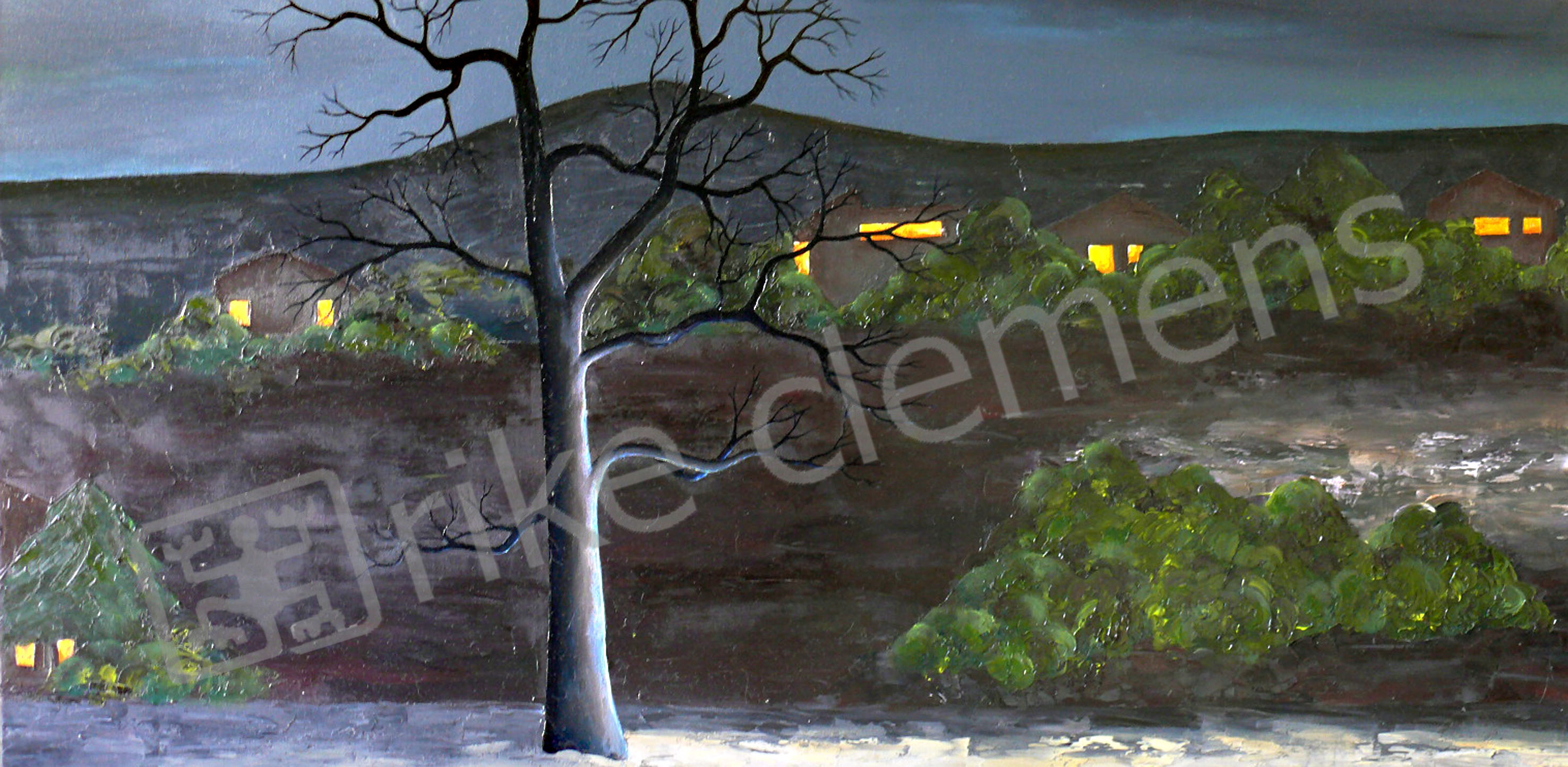 night impression, oil on canvas 2008 (100x50)