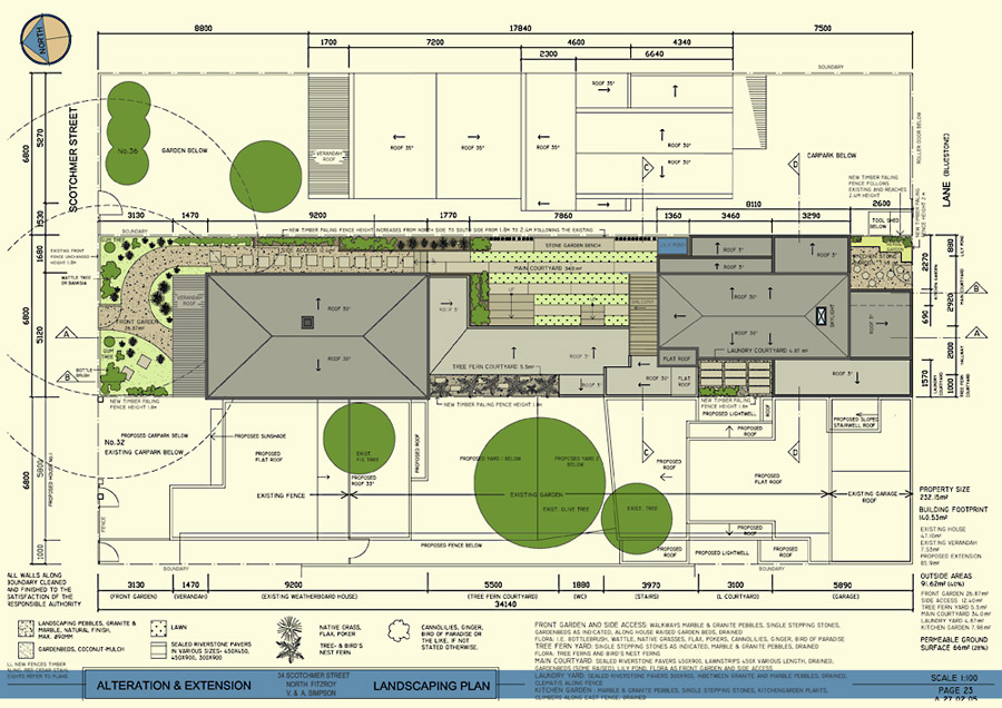 architecture project_extension_Fitzroy_landscape plan